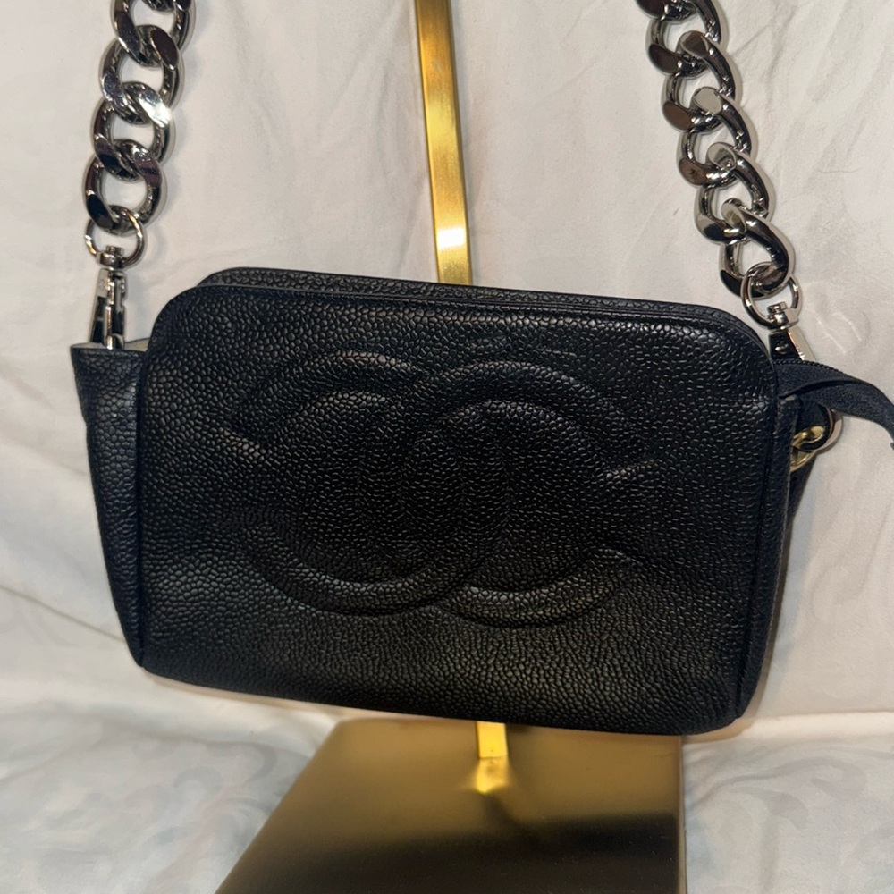 Chanel Pouch Black 7x5x2 inches